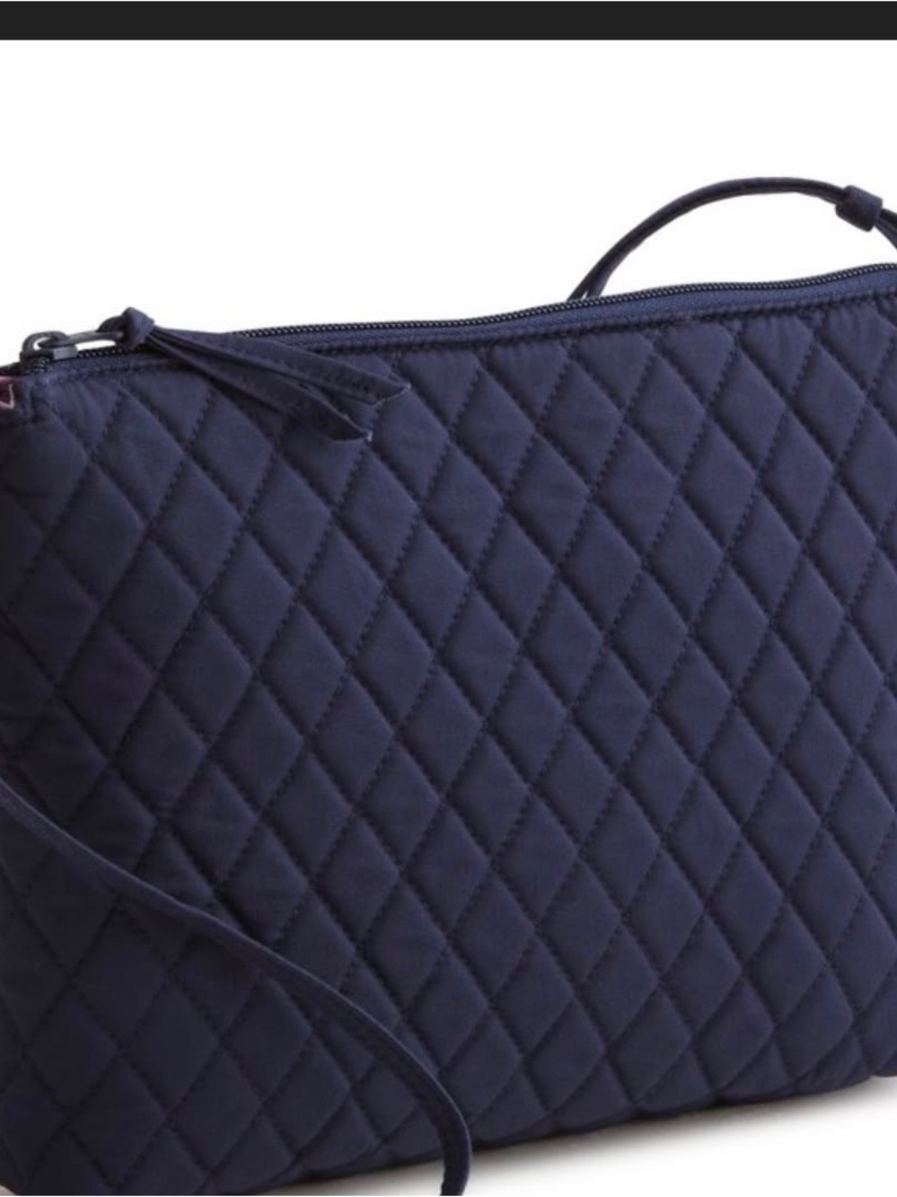 Vera Bradley Quilted Navy Crossbody Cosmetic Clutch